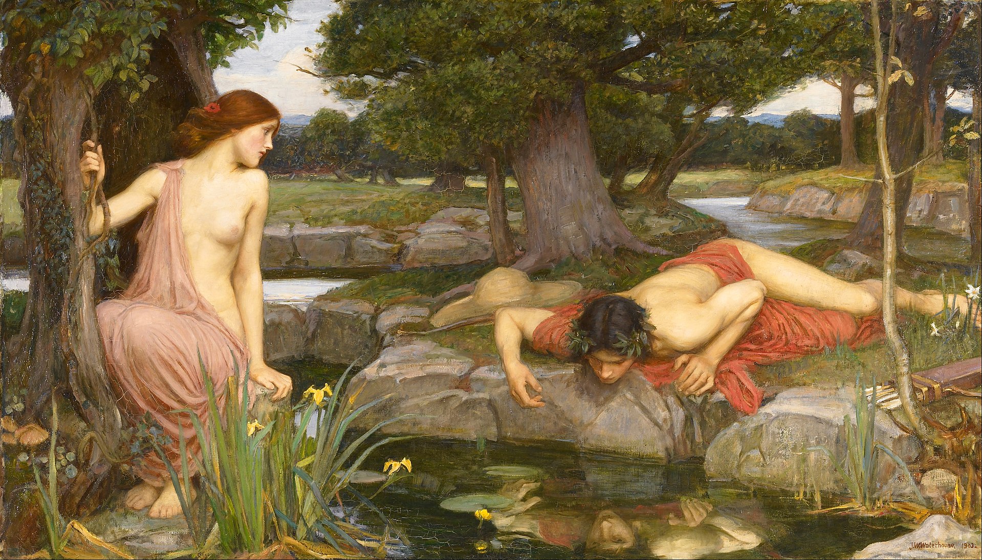 Echo and Narcissus, by John William Waterhouse (1903)